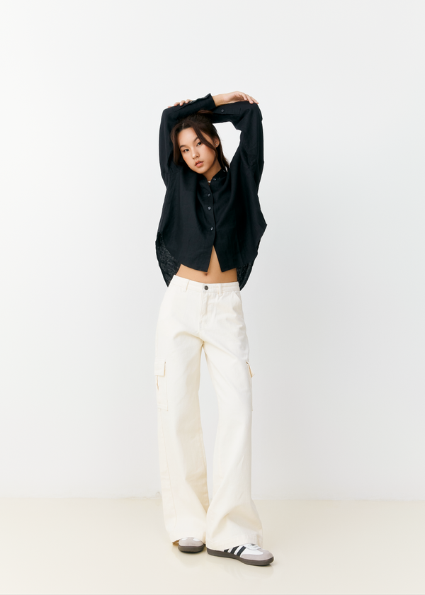 Robin Cargo Jeans - Ivory Robin Cargo Jeans - Ivory