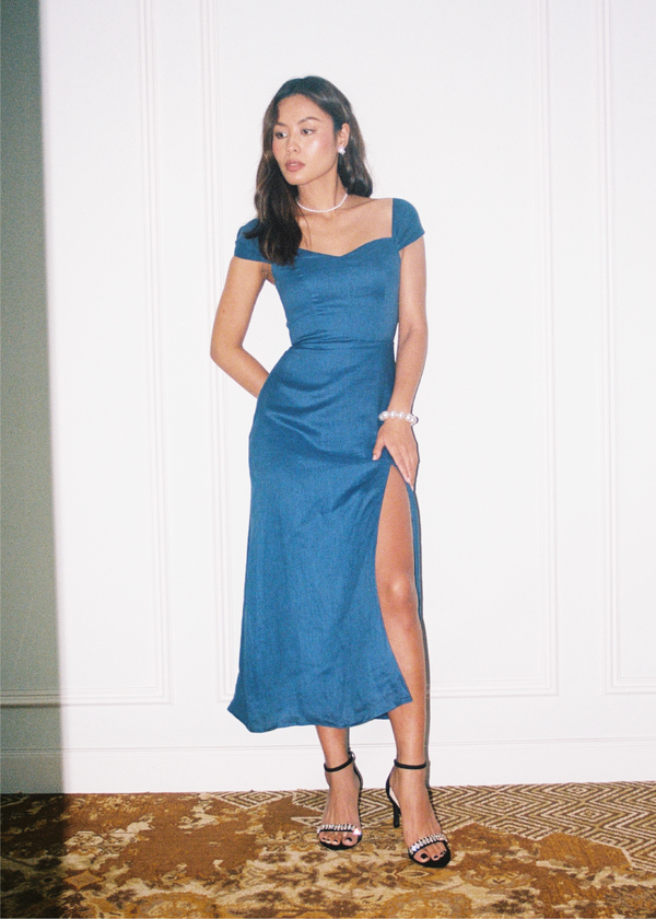 Joanne Midi Dress - Navy