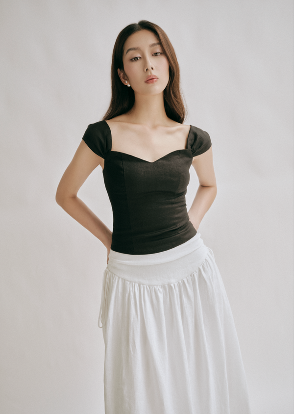 Giselle Midi Skirt - White | Caramel Monster