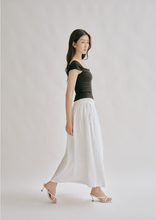 Giselle Midi Skirt - White Giselle Midi Skirt - White