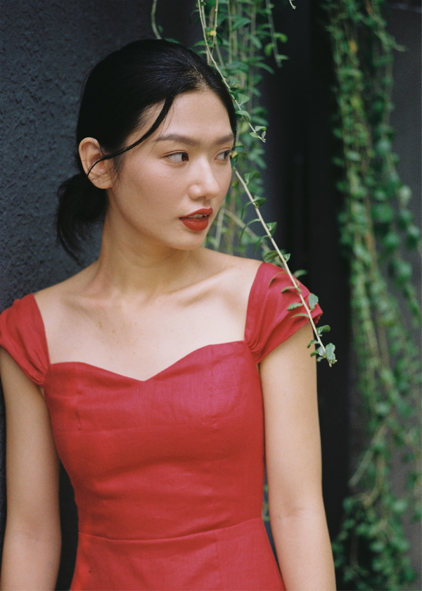 Joanne Midi Dress - Burgundy