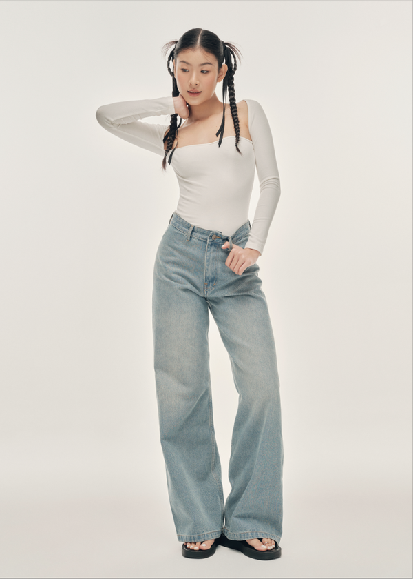 Ted Straight Jeans - Washed Blue