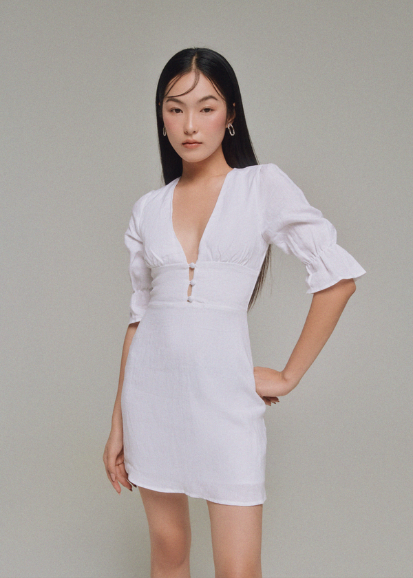LILI et NENE ベビー CARAMEL 2023AW WOVEN BABY DRESS（LIME