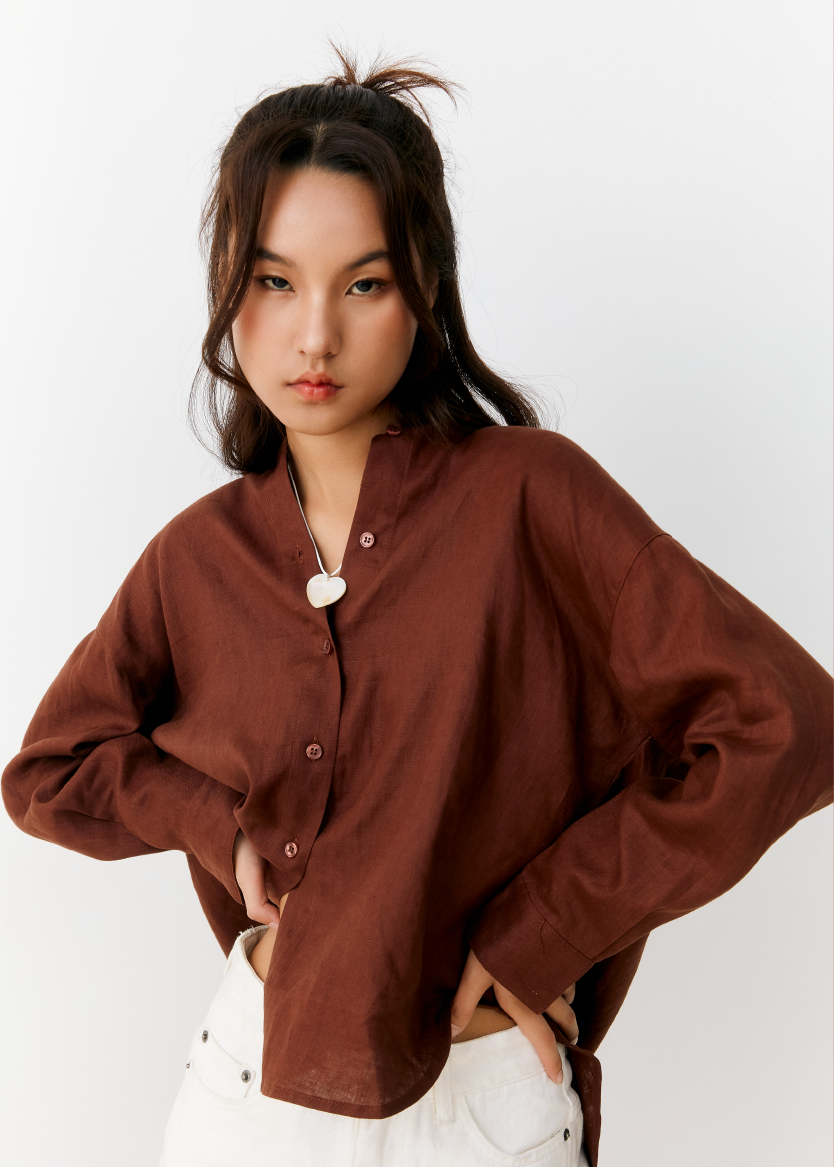 Pepper Oversize Shirt - Chocolate | Caramel Monster