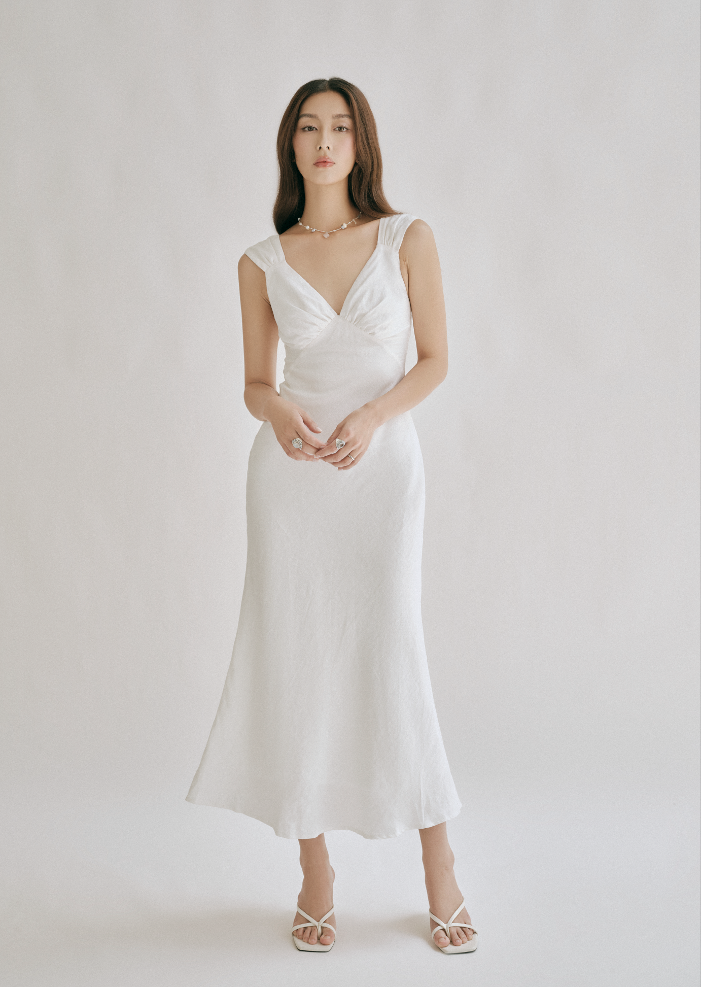 Beatrice Midi Dress - White