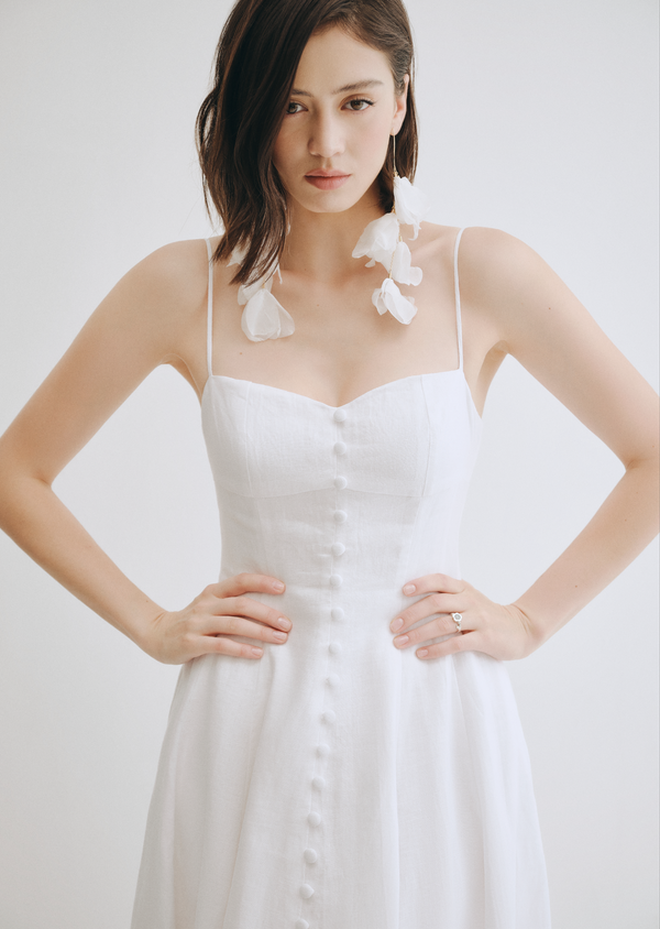 Renne Midi Dress - White