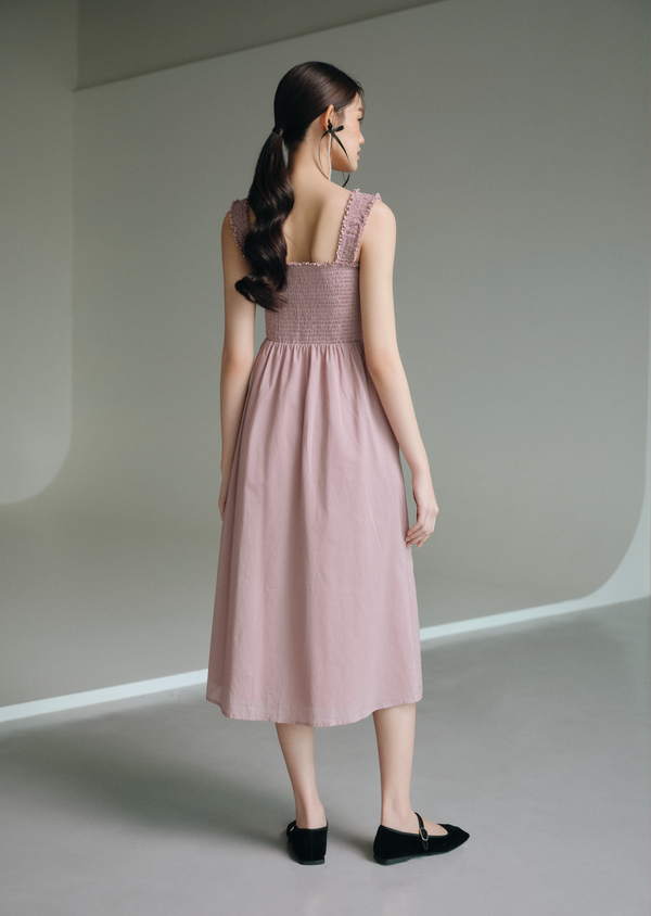 Bridgerton Midi Dress - Old Rose