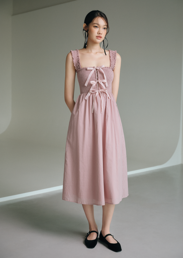 Bridgerton Midi Dress - Old Rose