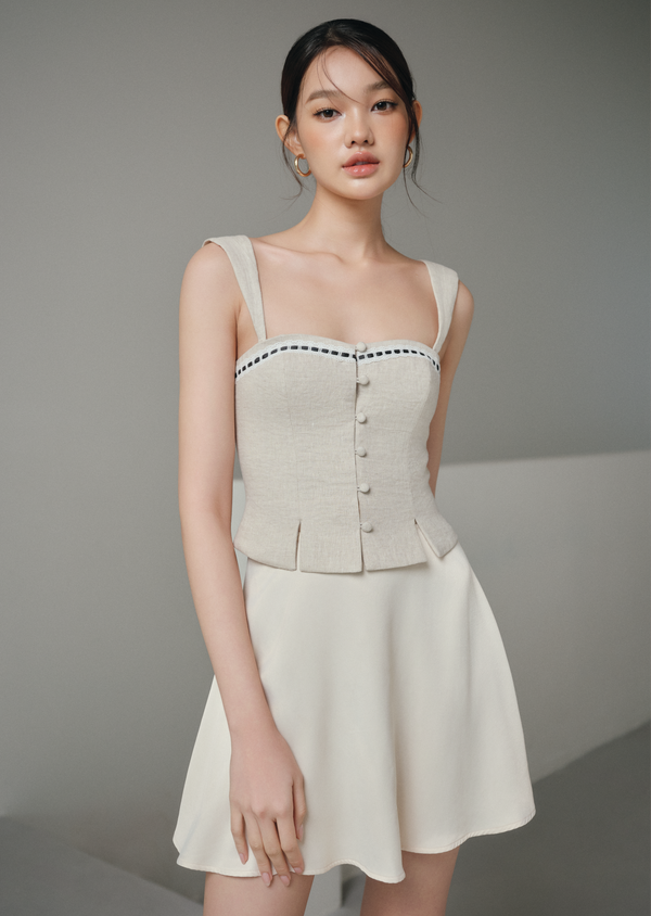 Fior Mini Skirt - Champagne Fior Mini Skirt - Champagne