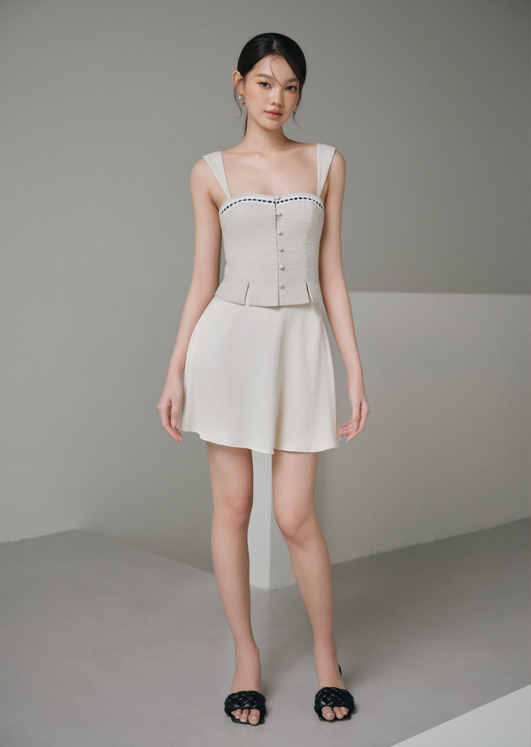 Fior Mini Skirt - Champagne Fior Mini Skirt - Champagne