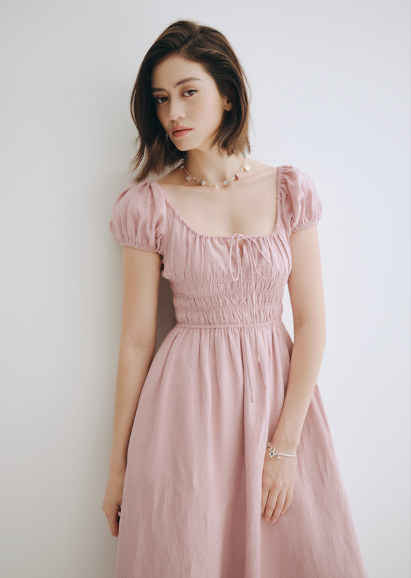 Mia Midi Dress - Powder