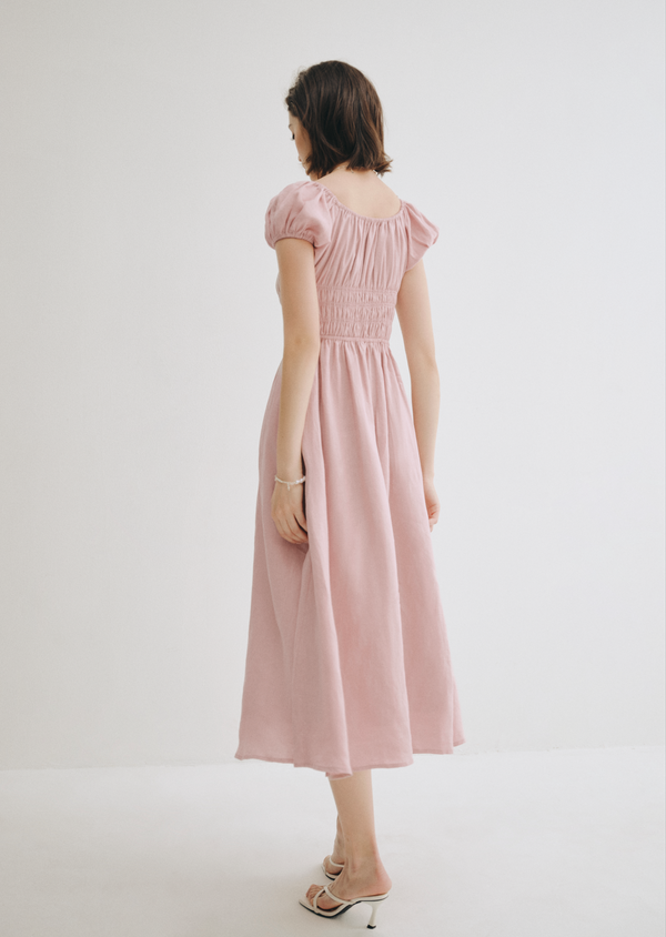 Mia Midi Dress - Powder