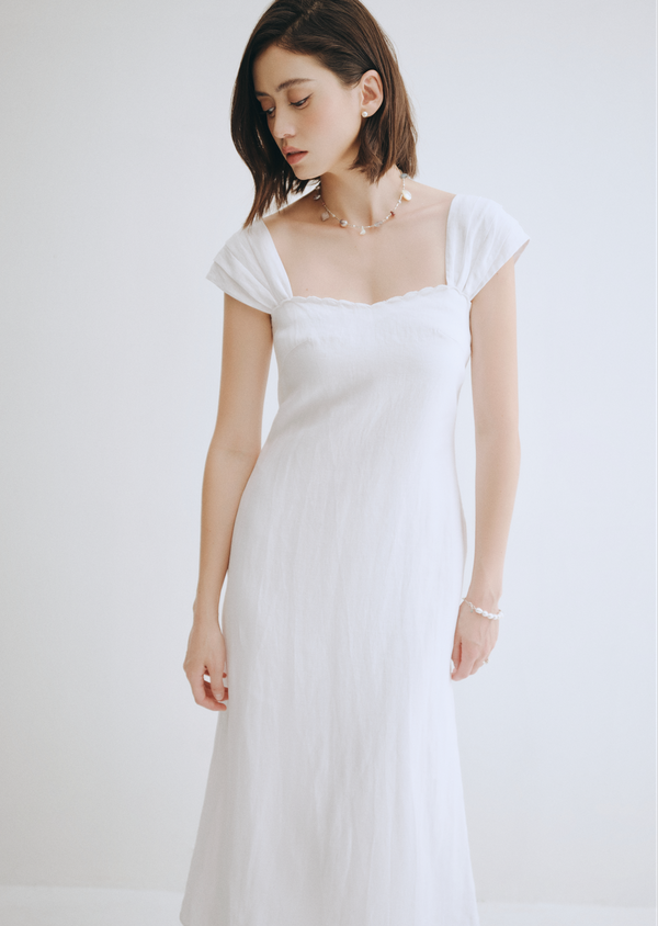 Alyssa Midi Dress - White