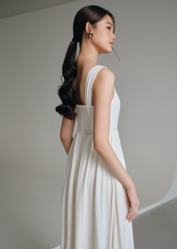 Holland Midi Dress - White Holland Midi Dress - White